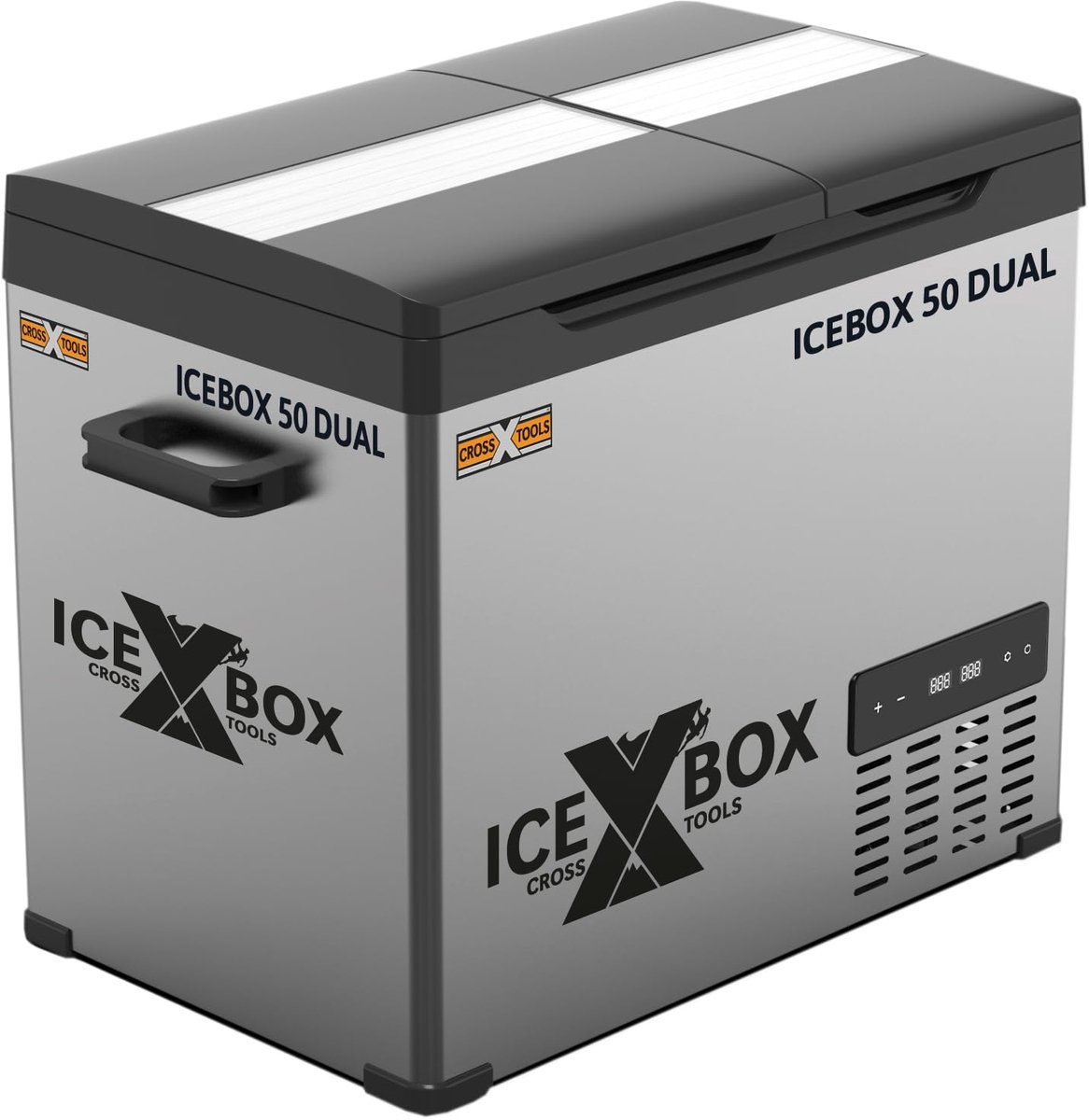SnelShoppen - Elektrische Koelbox 39L - Compressorkoelbox met 2 Zones en Koelvermogen tot -20°C - Draagbare Koelkast voor Camping, Auto, Feest en Buit