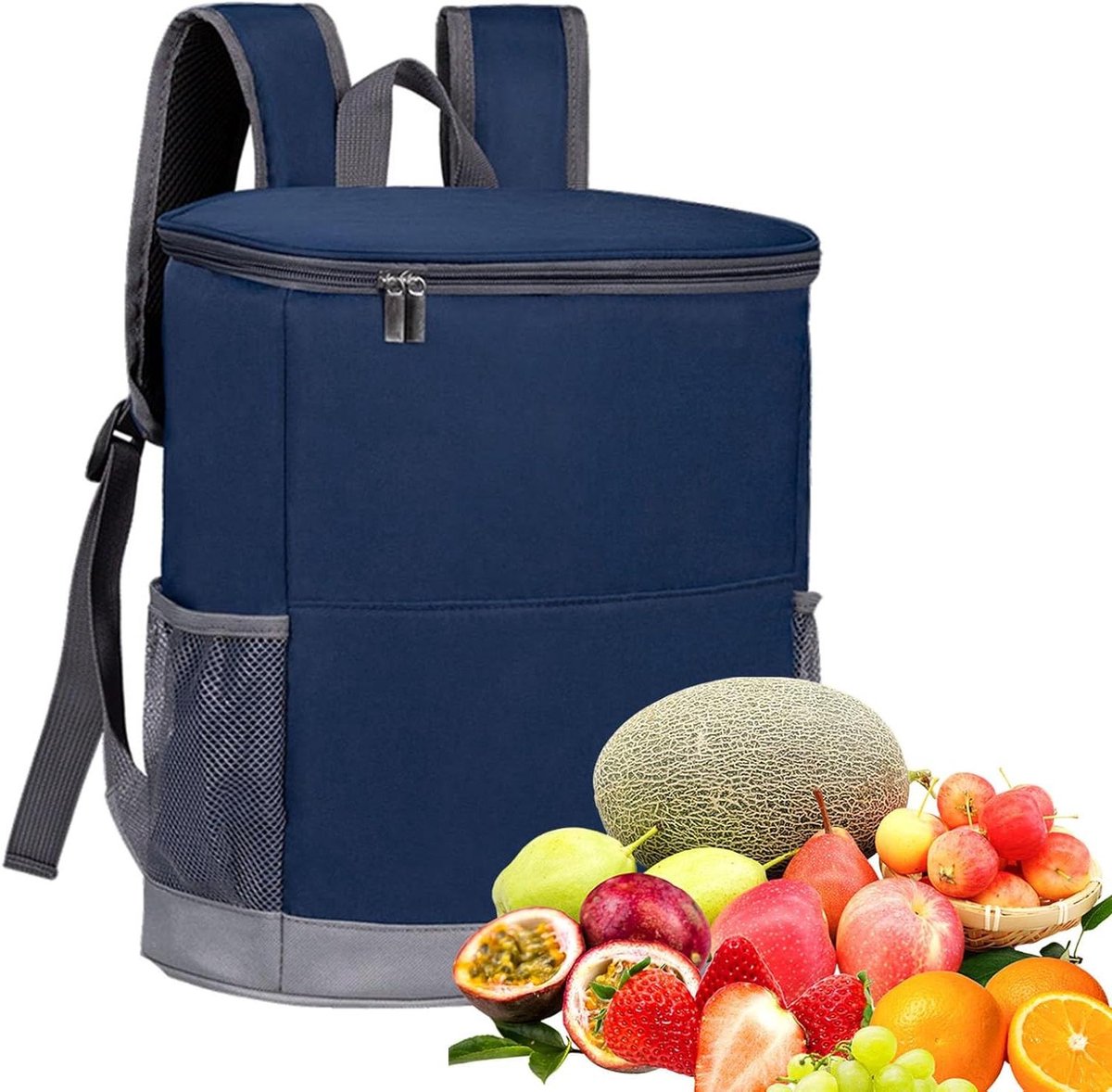 Geïsoleerde Koelrugzak - Draagbare Lunchtas - Picknick en Reizen - Lekvrij Ontwerp - 377 x 344 x 57 cm - Blauw