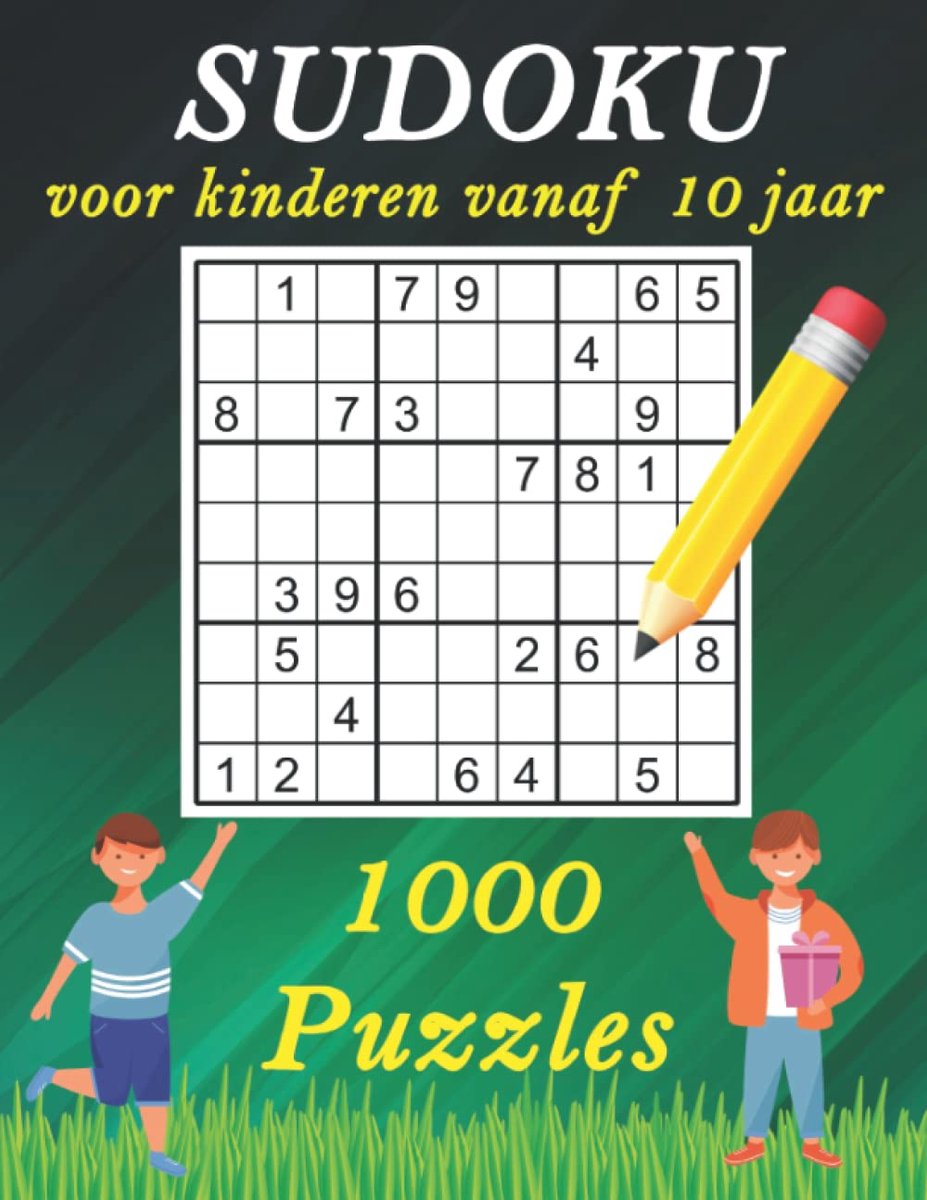 SnelShoppen - Sudoku voor Kinderen 10 Jaar + Oplossingen 9x9 - 1000 Puzzles - A4 Formaat - Groot Lettertype - Logisch Denken - Concentratie Training