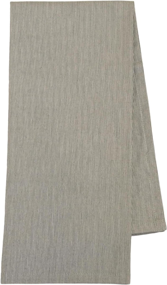 SnelShoppen - Theedoeken Set van 2, Groen Gestreept, 100% Slub Katoen, Keukendoeken, Droogdoeken, 70x50 cm, Stijlvolle Keukenaccessoires