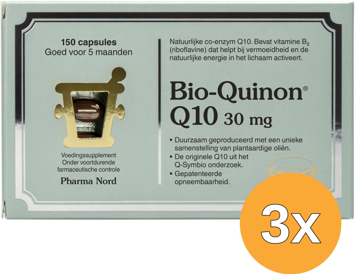 3x Pharma Nord Bio Quinon Q10 30mg (150 capsules)