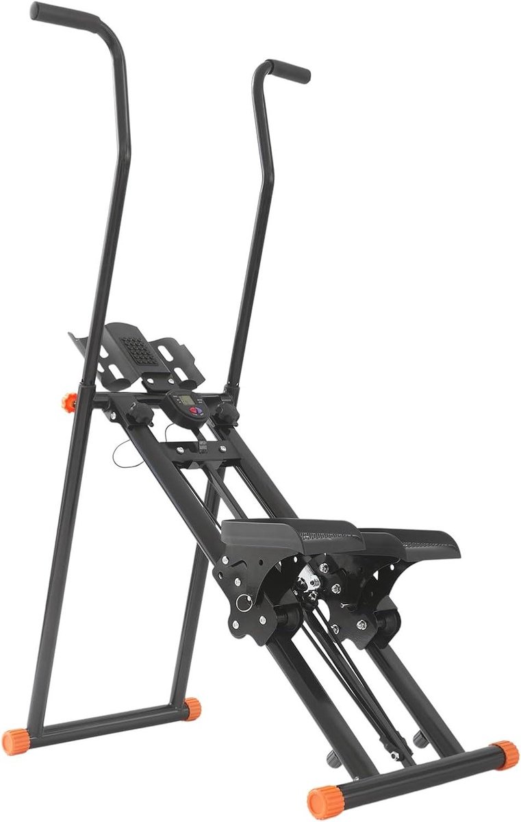 Trappenklimmer Fitnessapparaat - Stepper Klimmachine - Full Body Workout - Verstelbare Pedaalhoek - 120 kg Max - Zwart