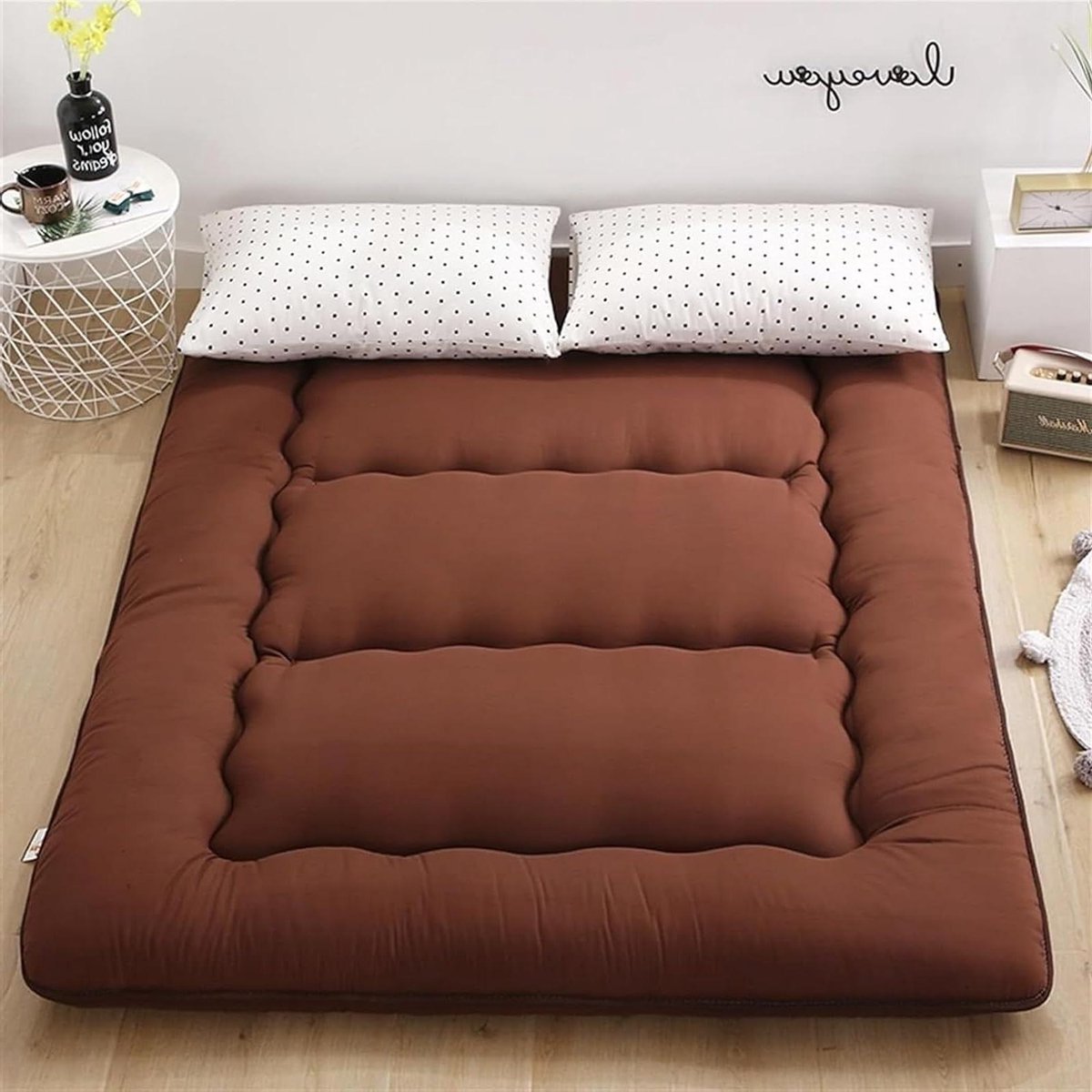 Tatami Matras - Vloermatras Opvouwbaar - Comfortabel Slapen - Ademend En Zacht - 180x200 cm - Eff eenkleurig