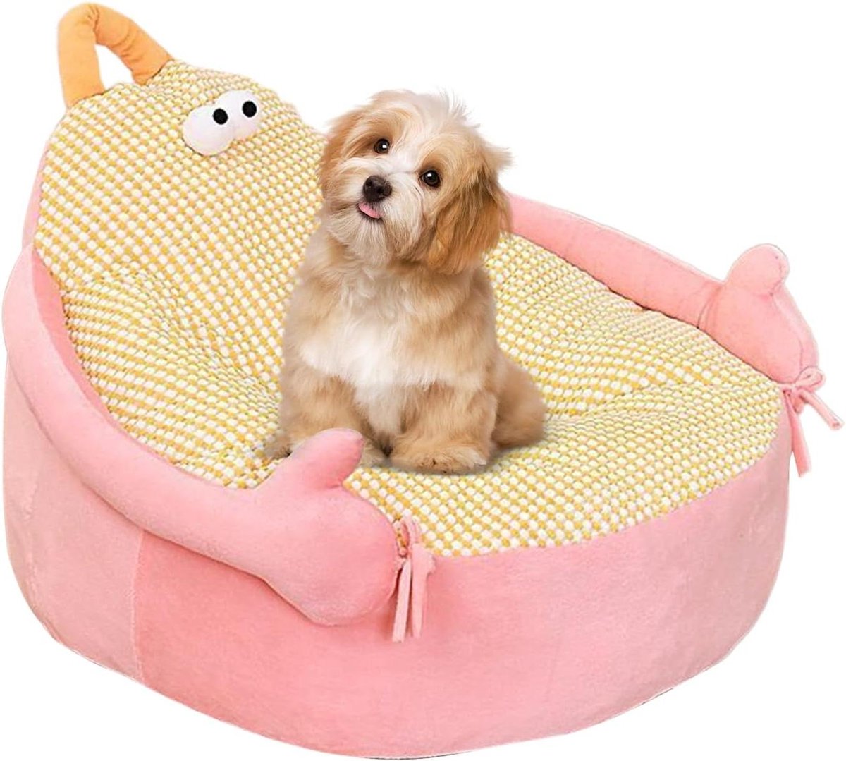 Hondenbank - Rustgevend bed - Huisdier comfort - Roll-off preventie - 45 x 45 x 30 cm - Roze