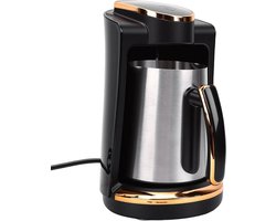 Turks Koffiezetapparaat - Koffiepot Espresso - Authentieke Koffie Maken - Snelle Verwarming 550W - 250ML - Zwart
