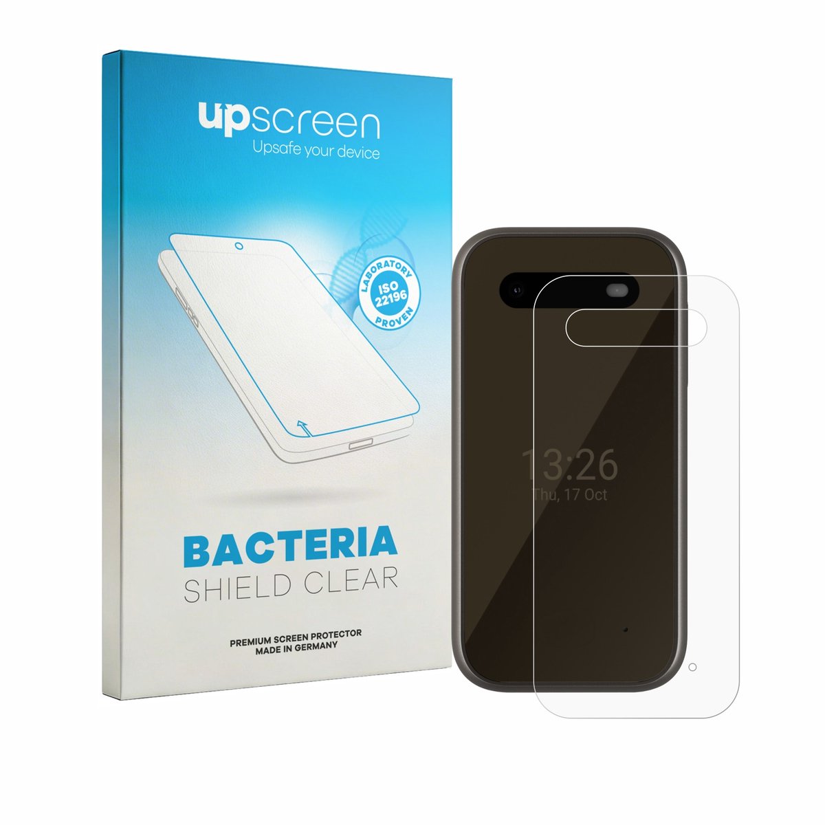 upscreen - Screenprotector voor HMD 2660 Flip 4G (Achterkant) - Folie Beschermfolie transparant antibacterieel