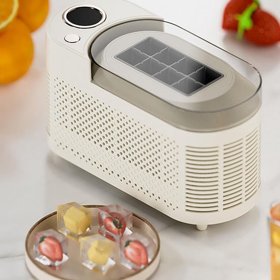 Mini Ijsmachine - IJsmaker Aanrecht - Drankjes Koelen - Snelle IJsvorming - 8 ijsblokjes per cyclus - Zilver van MINI — afbeelding 3