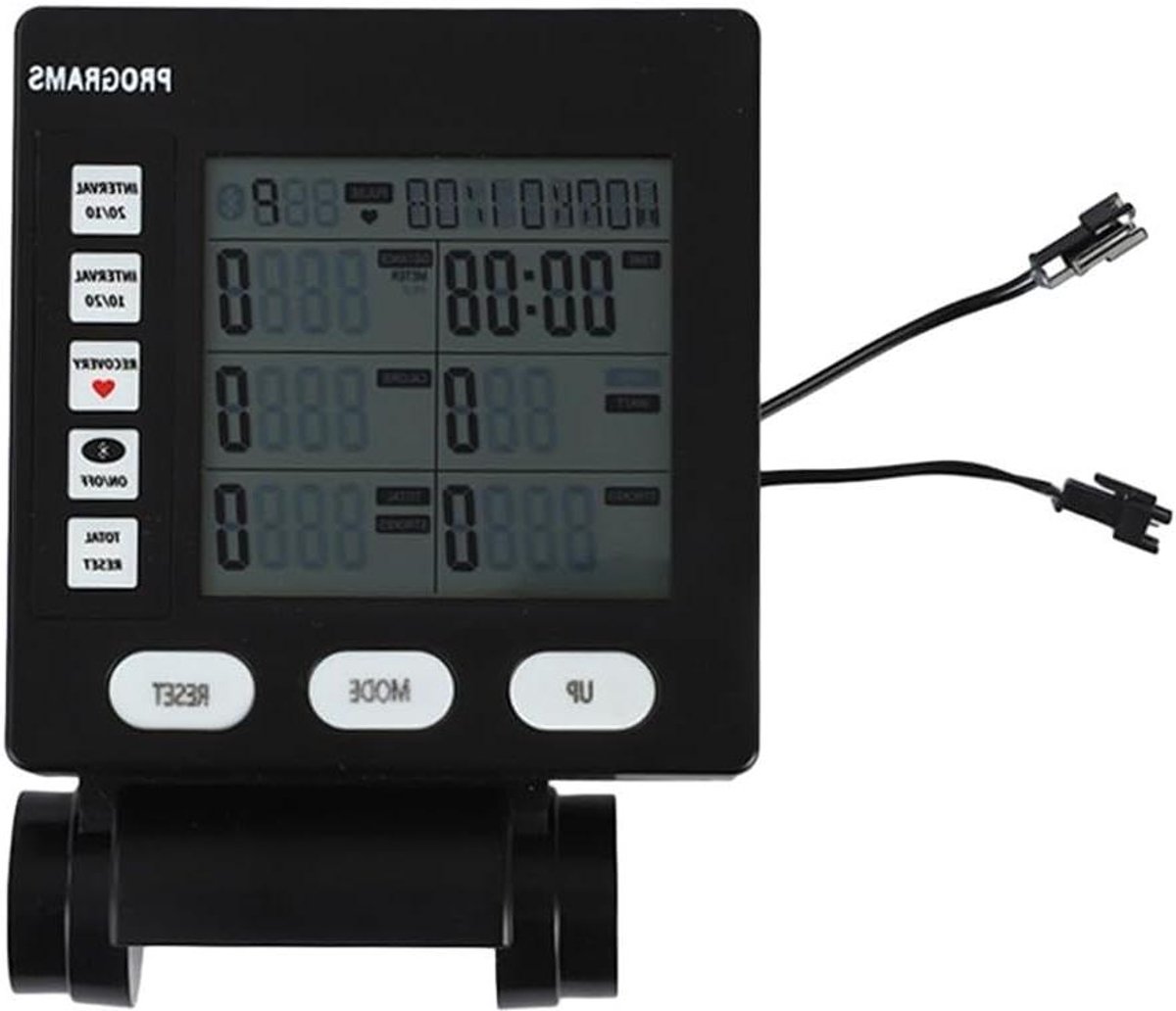 Roeimachine Teller - Roeisnelheidsmeter Monitor - Training Bijhouden - LCD Display - 15 x 8 x 3 cm - Zwart