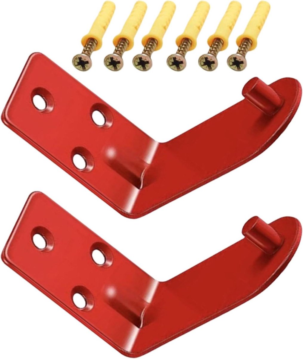 Brandblusser Beugel - Brandblusserhouder Wandmontage - Veiligheid Organiseren - Zware Metalen Constructie - 2 Sets - Rood