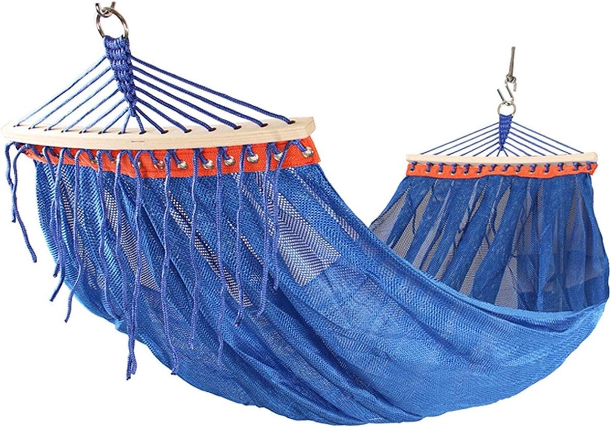 Hangmat Outdoor - Kampeerhangmat Schommel - Ontspannen in de Natuur - Dubbele Persoons Capaciteit - 280x150 cm - Blauw
