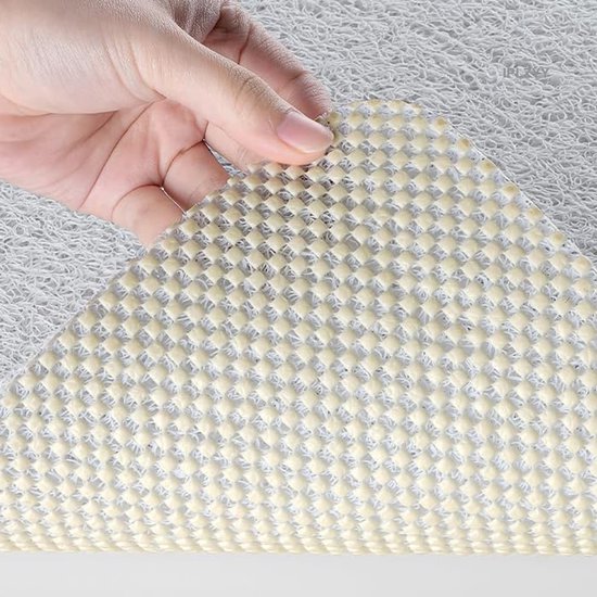 Douchemat Antislip - Badmat Comfortabel - Veilig Douchen - Zonder Zuignappen - 50 x 100 cm - Grijs — afbeelding 5