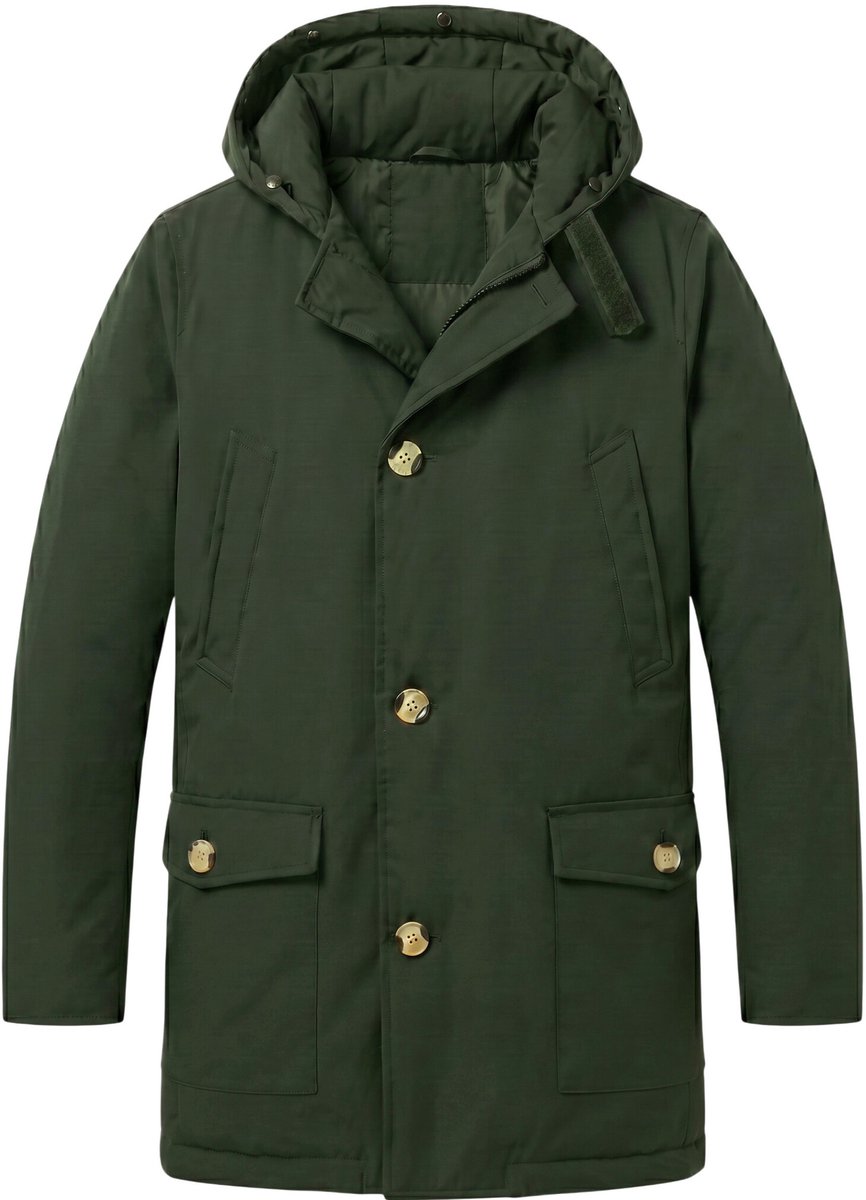 Parka Heren Winterjas - Heren Winterjas - LF7101 - Groen - Maat L