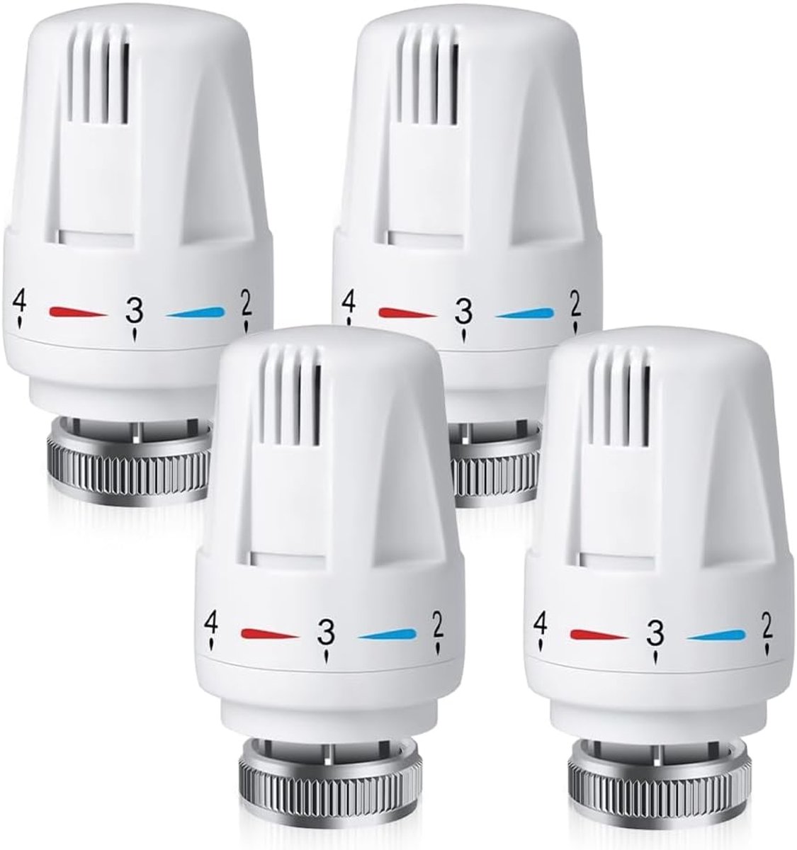 SnelShoppen - Aoreun Thermostaatverwarming 4x Radiatorthermostaat M30 x 1,5 - Thermostaatkop voor Efficiënte Verwarming Thuis en op Kantoor - Verwarmi
