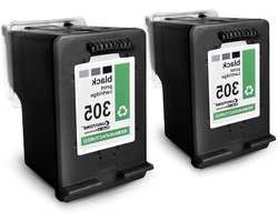 Inktcartridges Zwart - HP 305 Vervanging - Thuisprinten - Dubbel Pakket - 20 ml per stuk