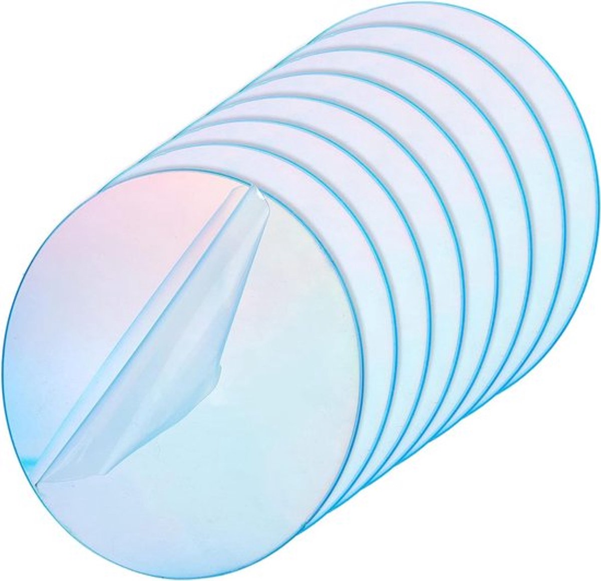 - Acryl Platen - Transparant - 4 Inch - Ronde - Blanks - Schijven - Geschikt voor Fotolijst Schilderen - DIY Ambachten - Clear Cirkel Acryl Platen 8 Vel Iriserende Panel