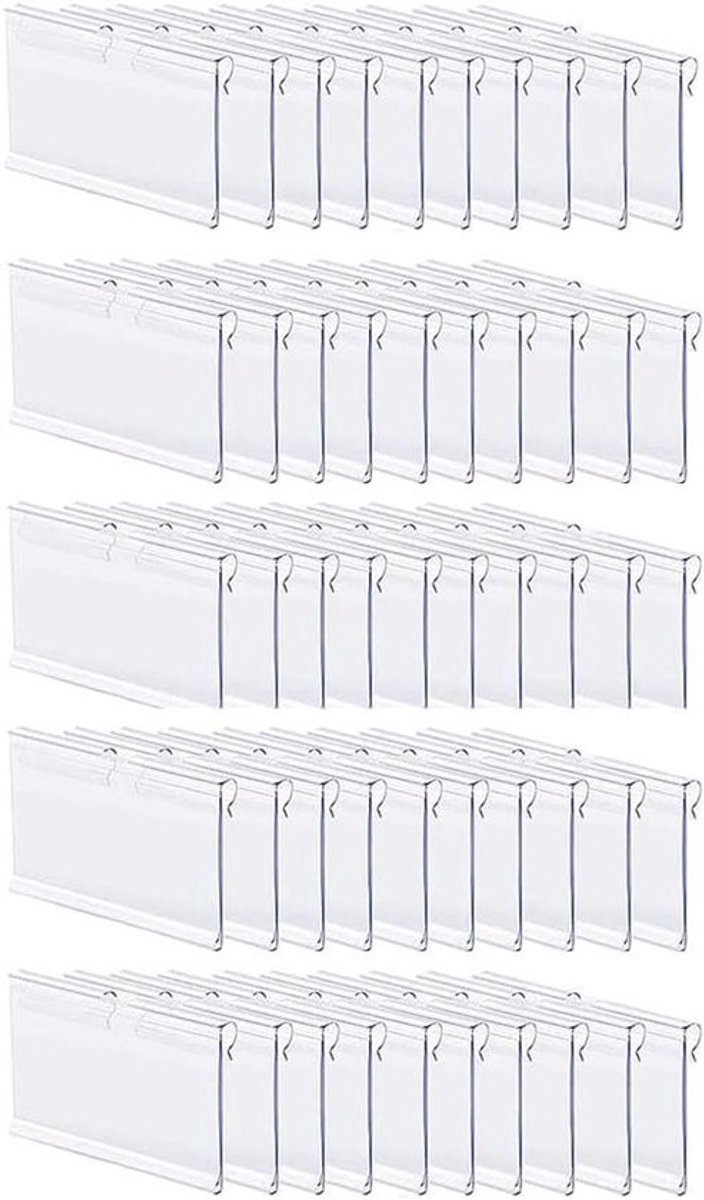 Plastic Label Houders 50 Stuks | Teken Display Houder | Prijs Tag | Supermarkt Winkel Kantoor | Thuis