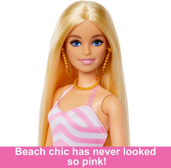 Barbie Zonnehoed badpak Malibu - Met accessoires - Barbiepop van Barbie — afbeelding 2