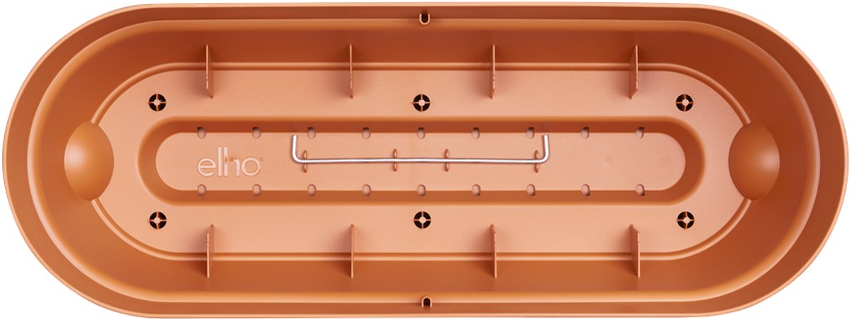 Elho Vibia Campana Balkonbak 50 - Plantenbak voor Balkon - Ø 49.0 x H 17.0 cm - Terra
