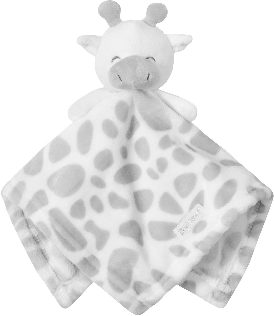 SnelShoppen - BabyTown Babydeken voor jongens en meisjes, grijze giraffe, zachte dierendeken, eenheidsmaat, ideaal voor kinderbedje en onderweg