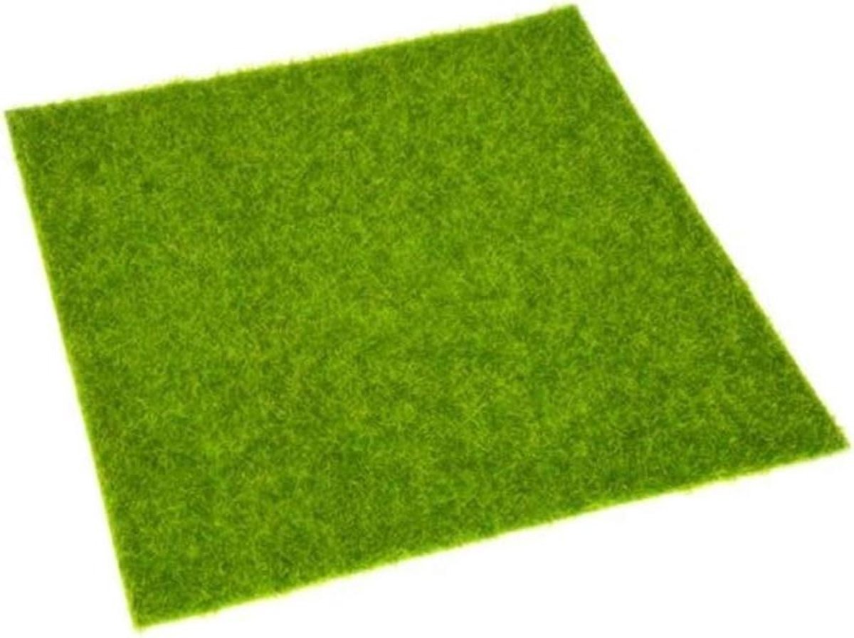 Kunstgras Mat - Grastapijt Gazon - Tuin Decoratie - Realistische Look - 15 x 15 cm - Groen