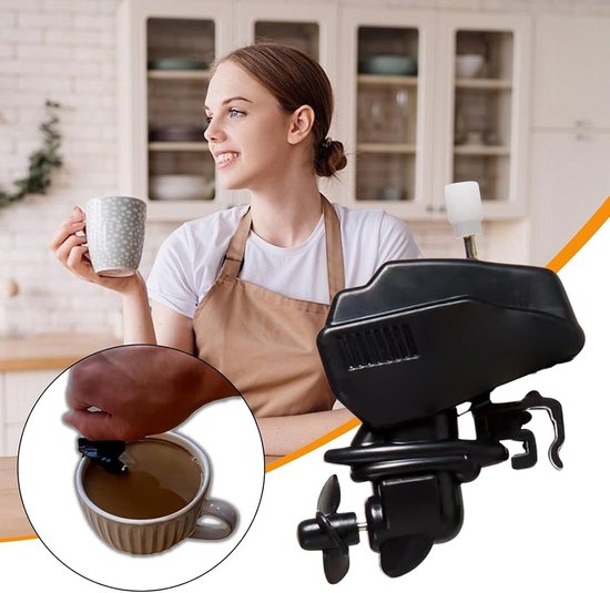 Roerstaafje Koffiezetapparaat - Menguitrusting Dranken - Warme Dranken Maken - Dubbele Bedrijfsmodus - 70 mm Hoogte - Zilverkleurig — afbeelding 5