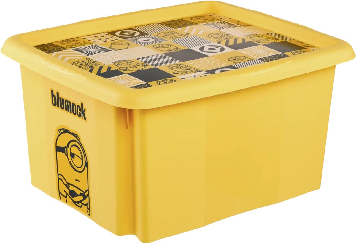 keeeper Karolina Minions Mosaic opbergbox, 24 liter, geel, 355 x 425 x 225 mm