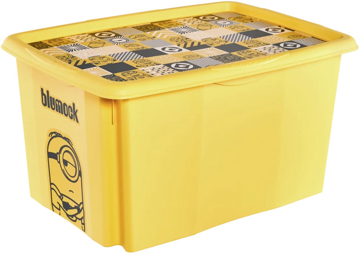 keeeper opbergbox Karolina Minions Mosaic, 45 liter, geel, 400x555x300 mm