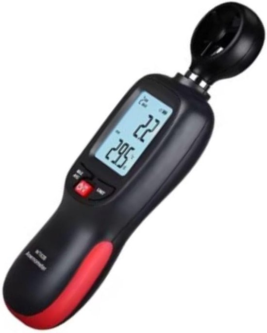 Digitale Anemometer - Windmeter Temperatuurmeter - Weer Inspectie - Breed Meetbereik - 0-30m/s - Zwart — afbeelding 4