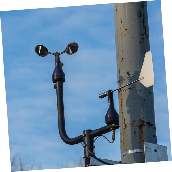 Windmeter Bladen Set - Windmeter Cup - Windmetingen Uitvoeren - 3-Kops Ontwerp - 15 x 15 x 12.4 cm - Zwart — afbeelding 3