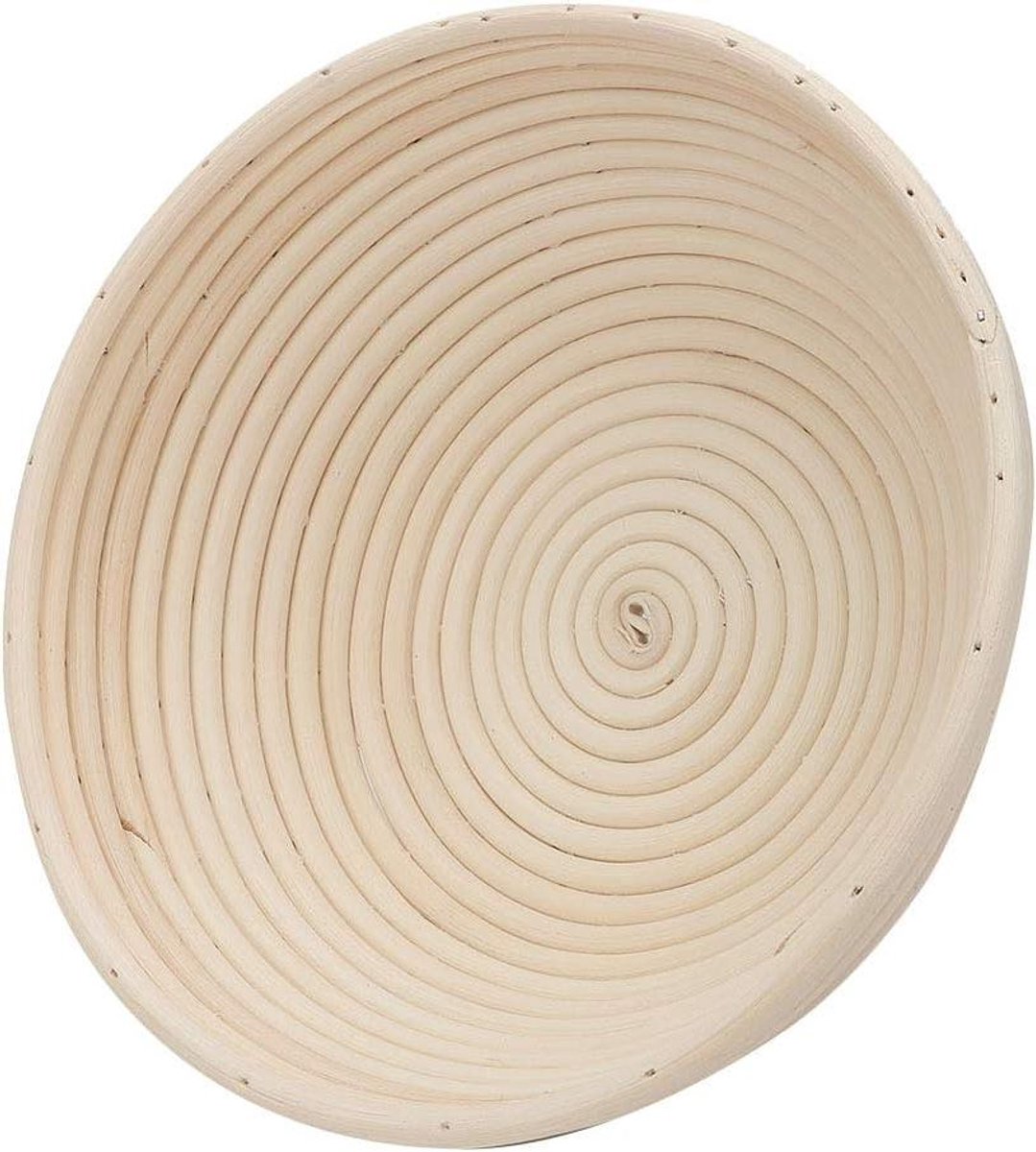 Banneton Broodrijsmand - Rijsmand Rotan - Zelf Brood Bakken - Splintervrij Glad Oppervlak - 22 x 8.5 cm - Natuurlijk