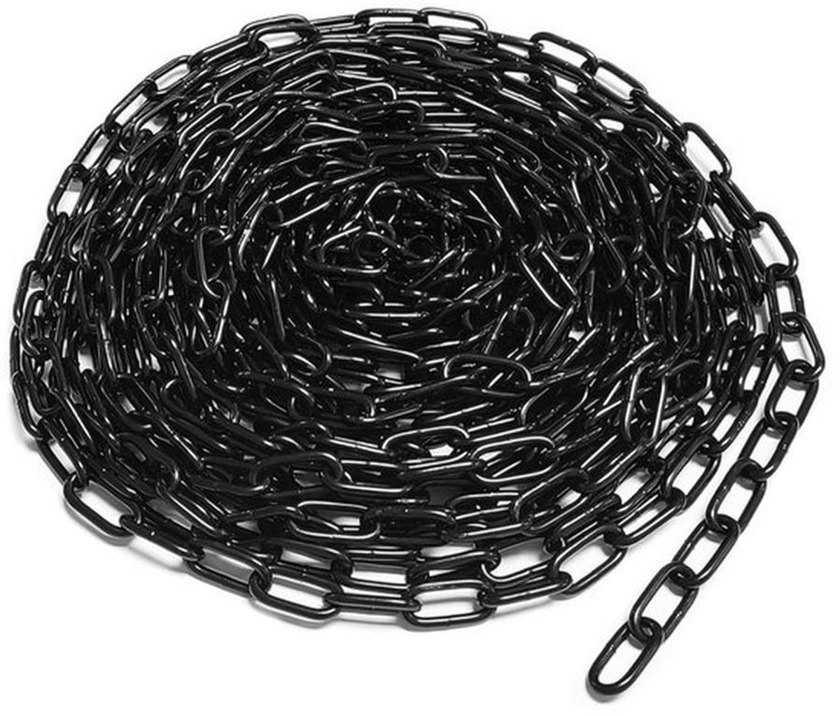 10 meter zwarte carbon stalen ketting van 3 mm dik voor hekwerk, hondenlijnen en droogkettingen