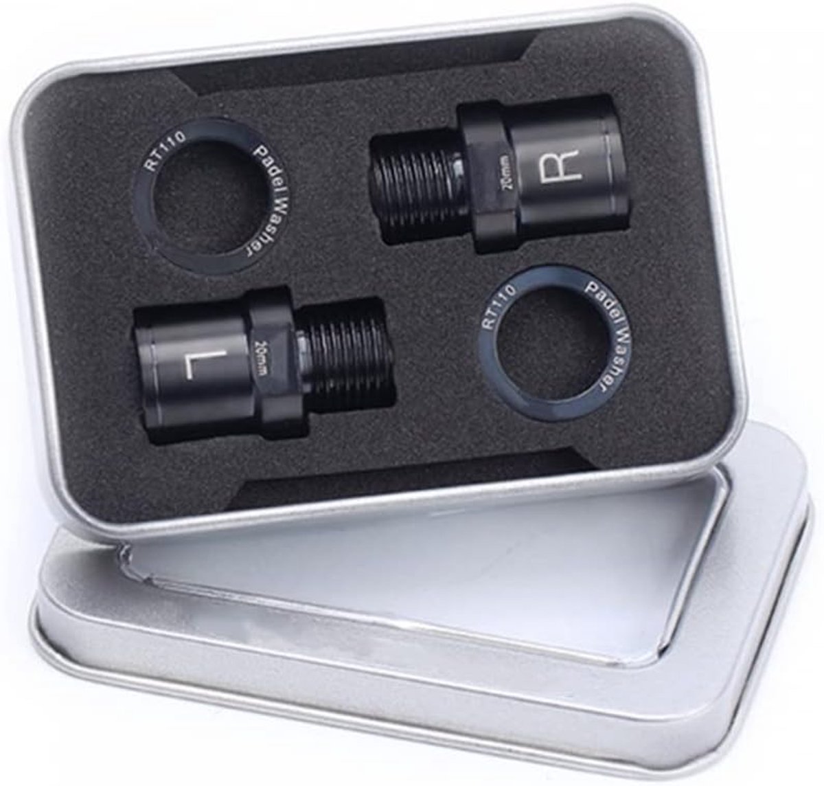 SnelShoppen - Fiets Pedalen Extenders, Titanium Legering Pedalen Verlengstuk Spacer voor 9/16 Inch Fiets SPD MTB BMX Stadsfiets (20mm/0.79inch)