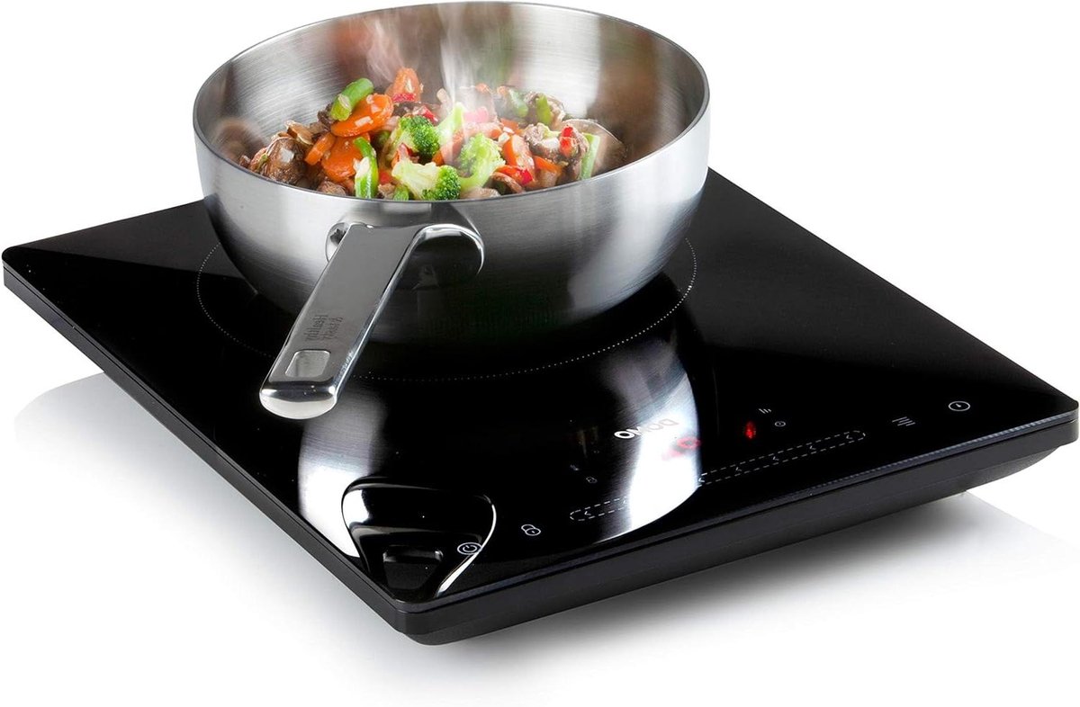 Inductie Kookplaat - Keramisch Fornuis - Snel Koken - Ruimtebesparend Ontwerp - 29 centimeter - Zwart