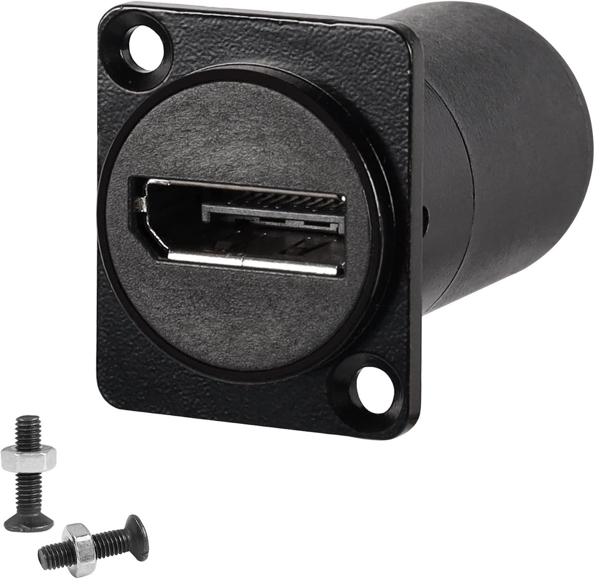 SnelShoppen - DP1.4 Paneel Doorvoer Connector 8k@60Hz Displayport Vrouwelijk naar Vrouwelijk Paneel Coupler, D-Type en XLR Paneelmontage voor HD Digit