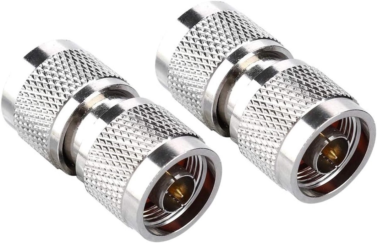 SnelShoppen - 2 Stuks N Type Connector, N Female naar N Female Adapter, RF Coaxiale Connector, Hoogfrequent, Lage Verlies, Koper, Voor Antennes, WiFi