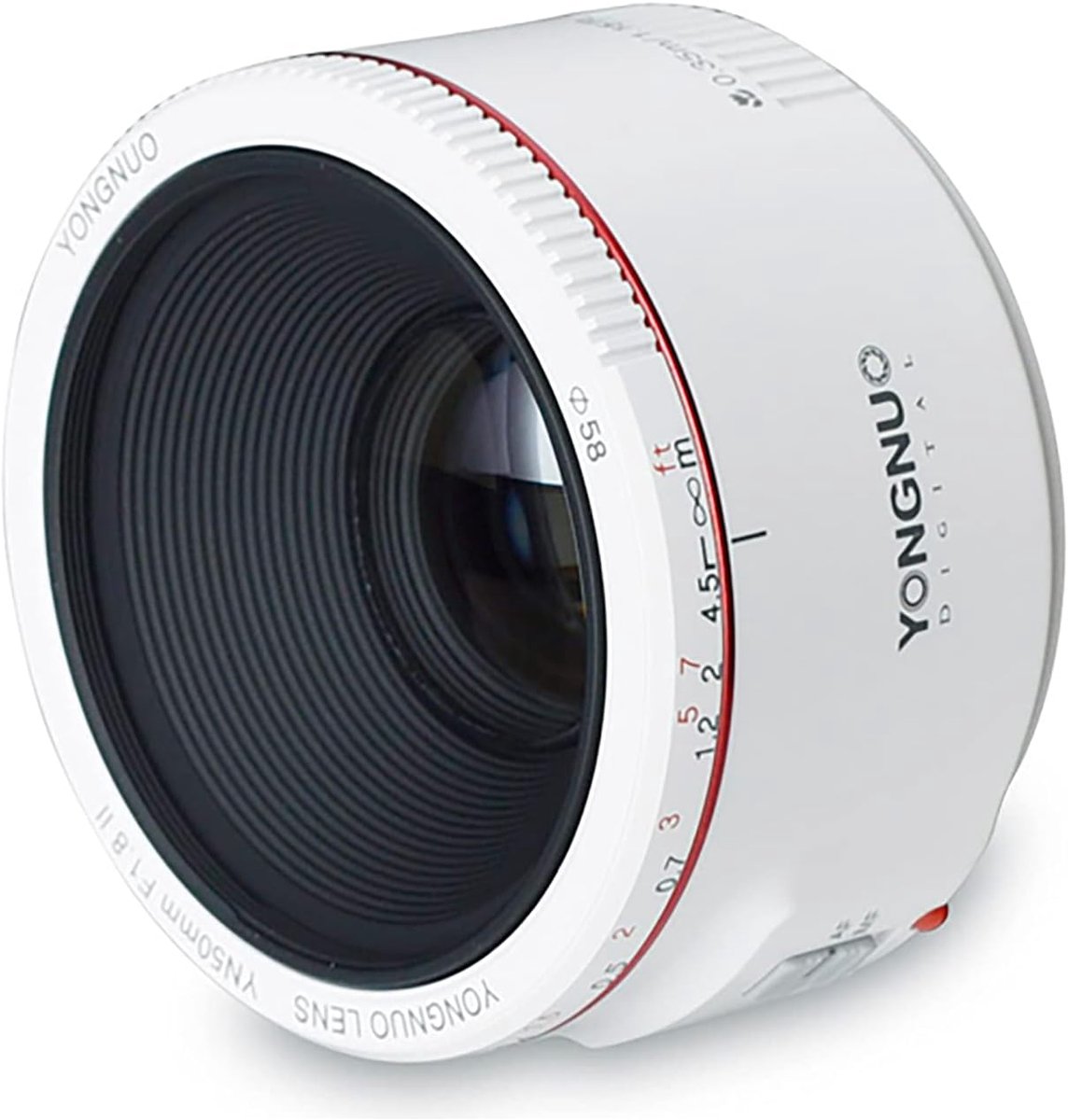 SnelShoppen - YN50mm F1.8 II Lens Wit Compatibel met Canon - Snel, Lichtsterk, Perfect voor Portretfotografie en Creatieve Opnamen