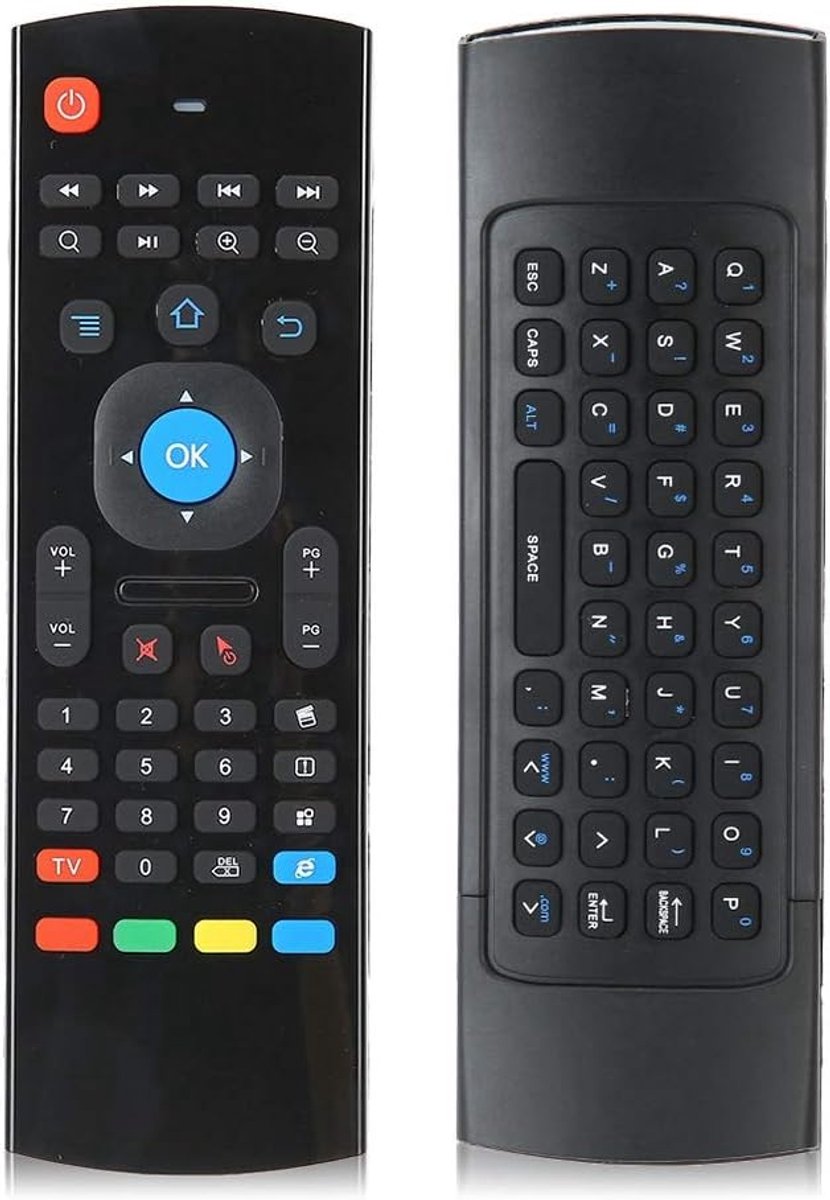 Dubbelzijdige Air Mouse Toetsenbord - 2.4G TV Afstandsbediening - 360° Vrije Beweging - Ideaal voor Gaming - SnelShoppen