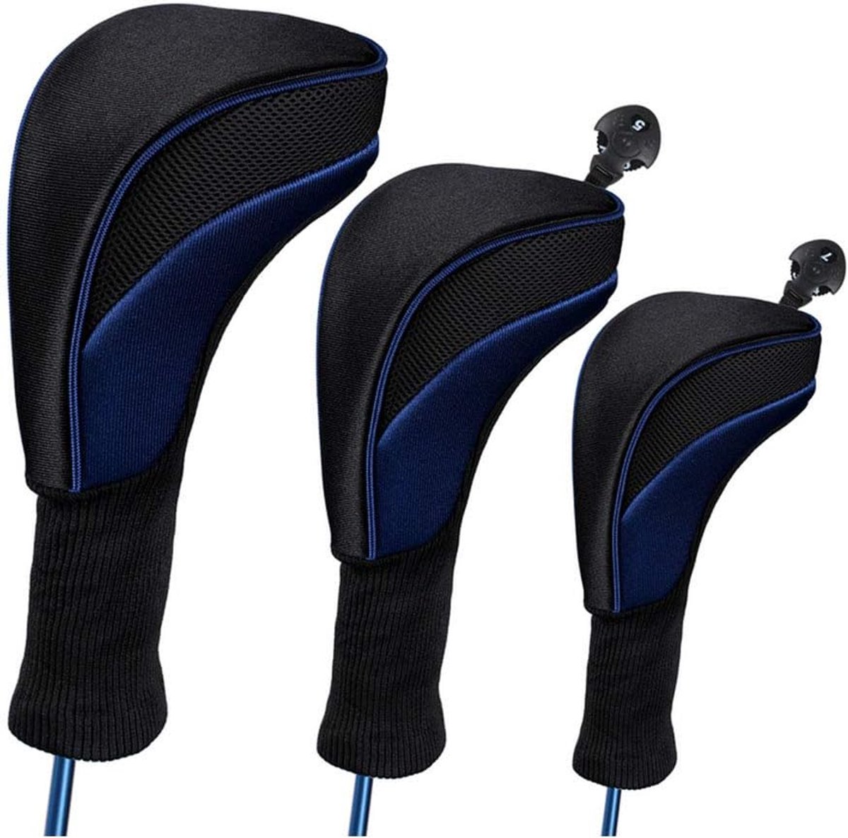 Golf club covers set van 3 - beschermhoes voor driver en putter - hoogwaardig foam - voorkomt schade tijdens het spelen - ShopVlot