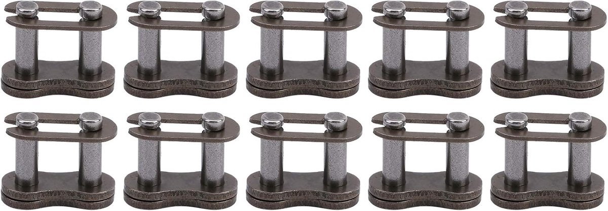 SnelShoppen - Fiets Ketting Master Link, 25H Ketting Verbinder, 10 Stuks Roller Ketting Koppeling voor Fietsen en Tandwielen