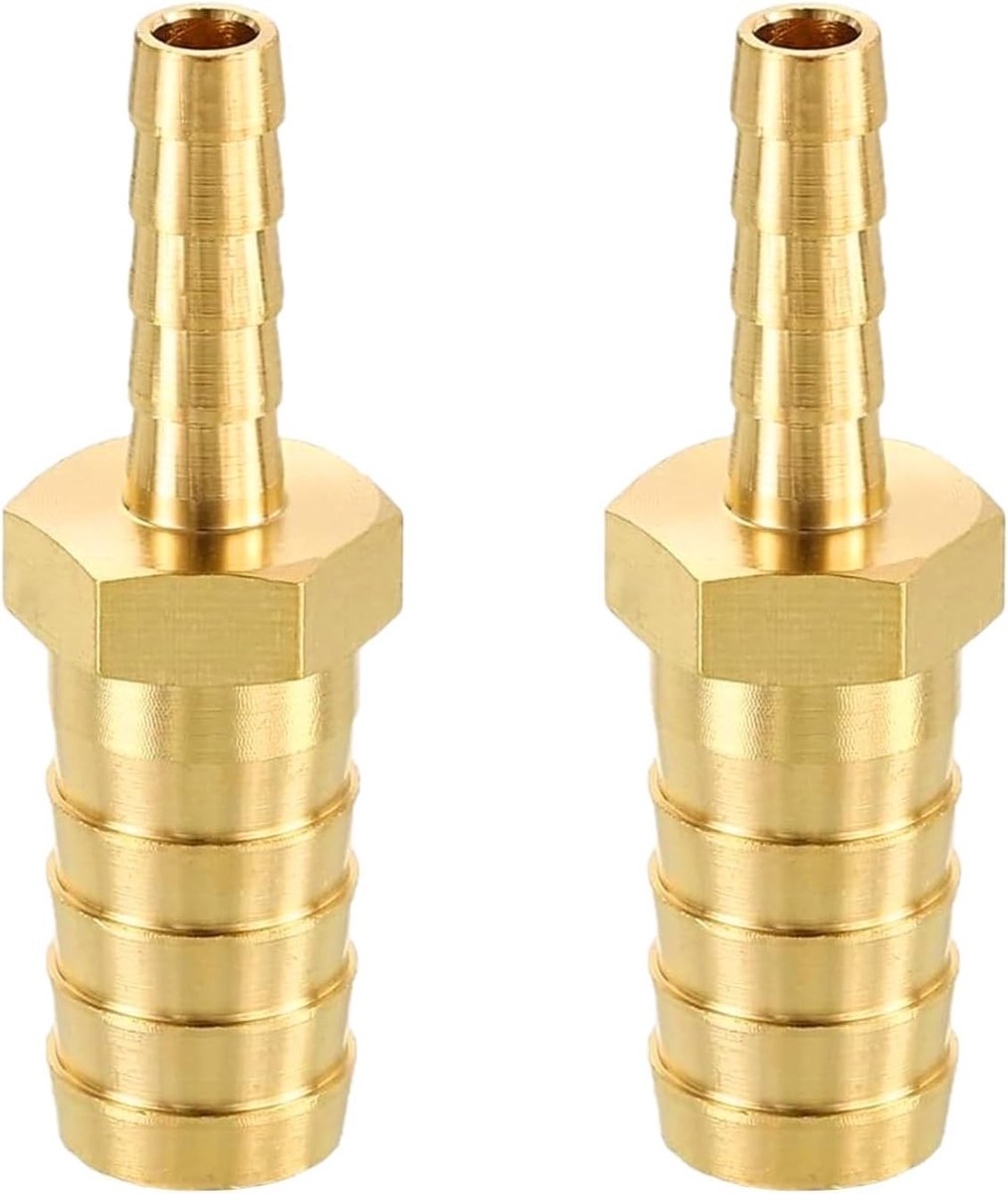 Messing Buisadapter 12mm x 6mm Voor Koppelingen, Slangen en Pneumatische Toepassingen