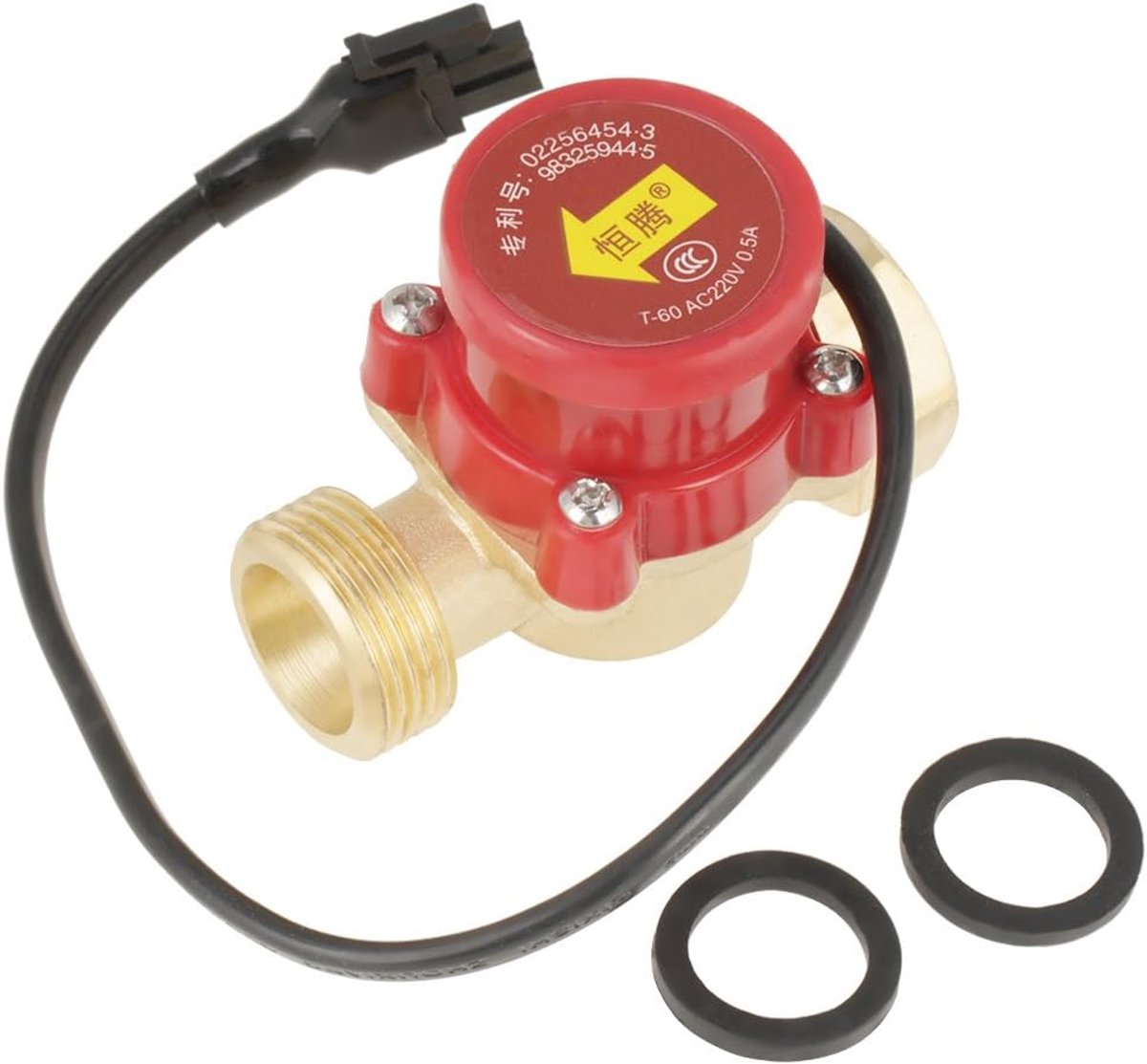 SnelShoppen - Water Flow Switch 220V 0.5A G3/4"-3/4" Draad Waterpomp Schakelaar - Automatische Circulatie voor Douche en Boiler