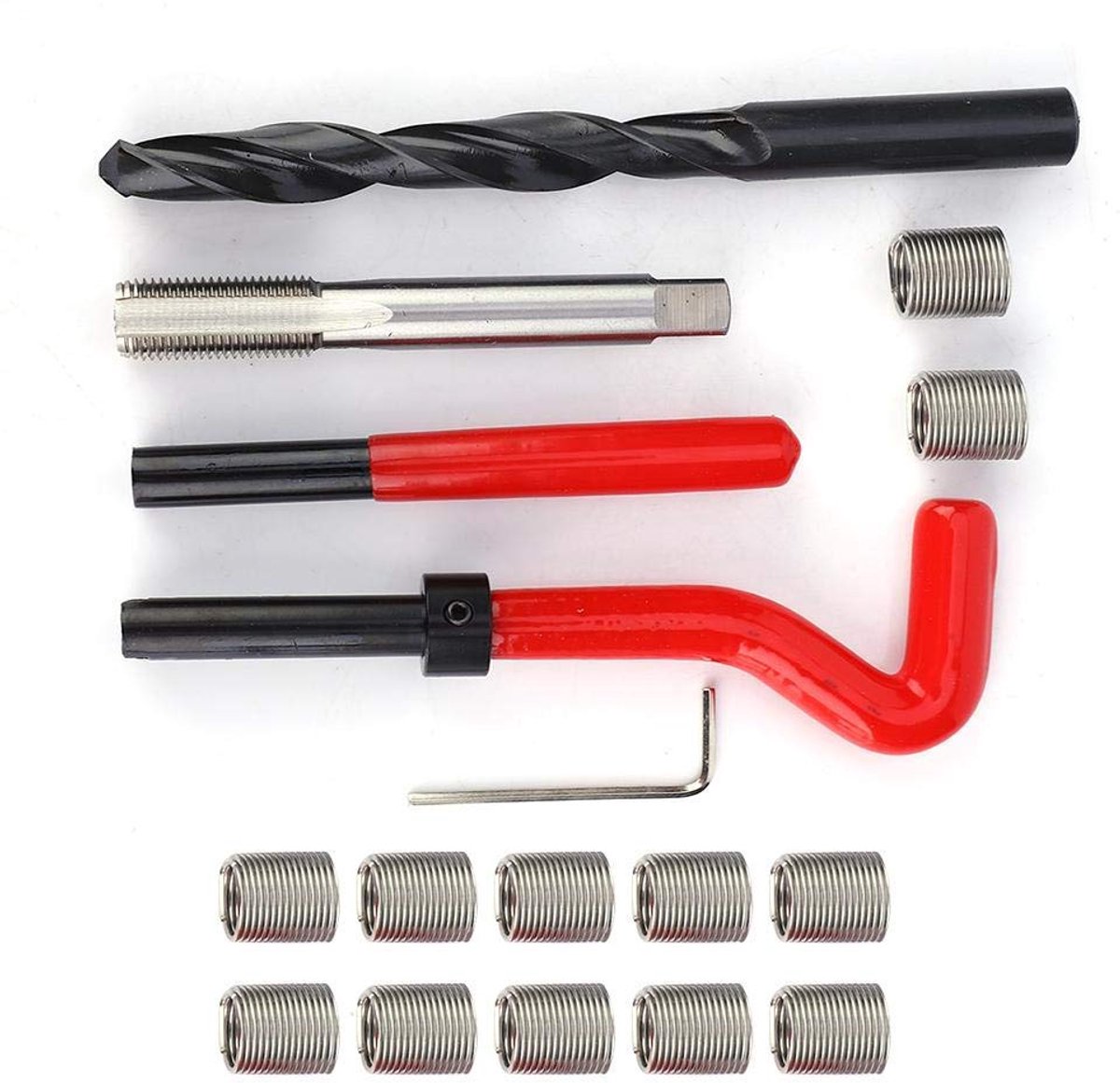 SnelShoppen - Reparatieset voor draad M12 x 1,25 RVS - Draadinsert gereedschap voor schroeven met vrouwelijke draad, Duurzaam, Veelzijdig, Populair