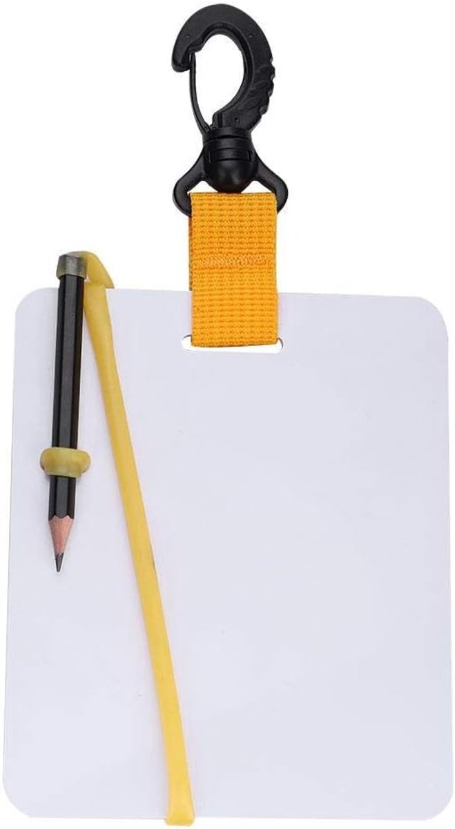 SnelShoppen - Onderwater Schrijfboard met Potlood en Bevestigingsclip, Duik Slate voor Wateractiviteiten, Zwemmen, Duiken en Meer, Drijvende Rubber Sl