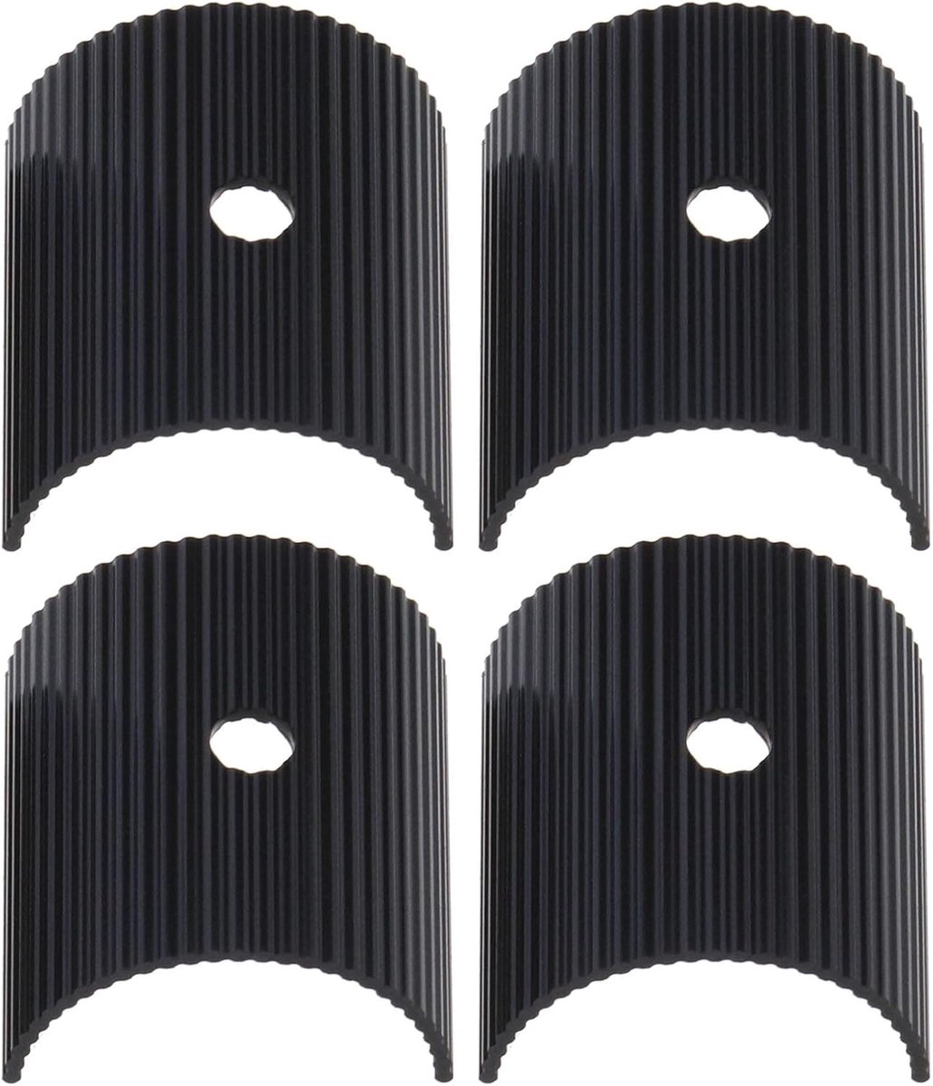 SnelShoppen - 2 Stuks Fiets Stuur Adapter Spacer Aluminium Zwart - Handlebar Shim Reducer 31.8mm naar 35mm - Lichtgewicht en Duurzaam
