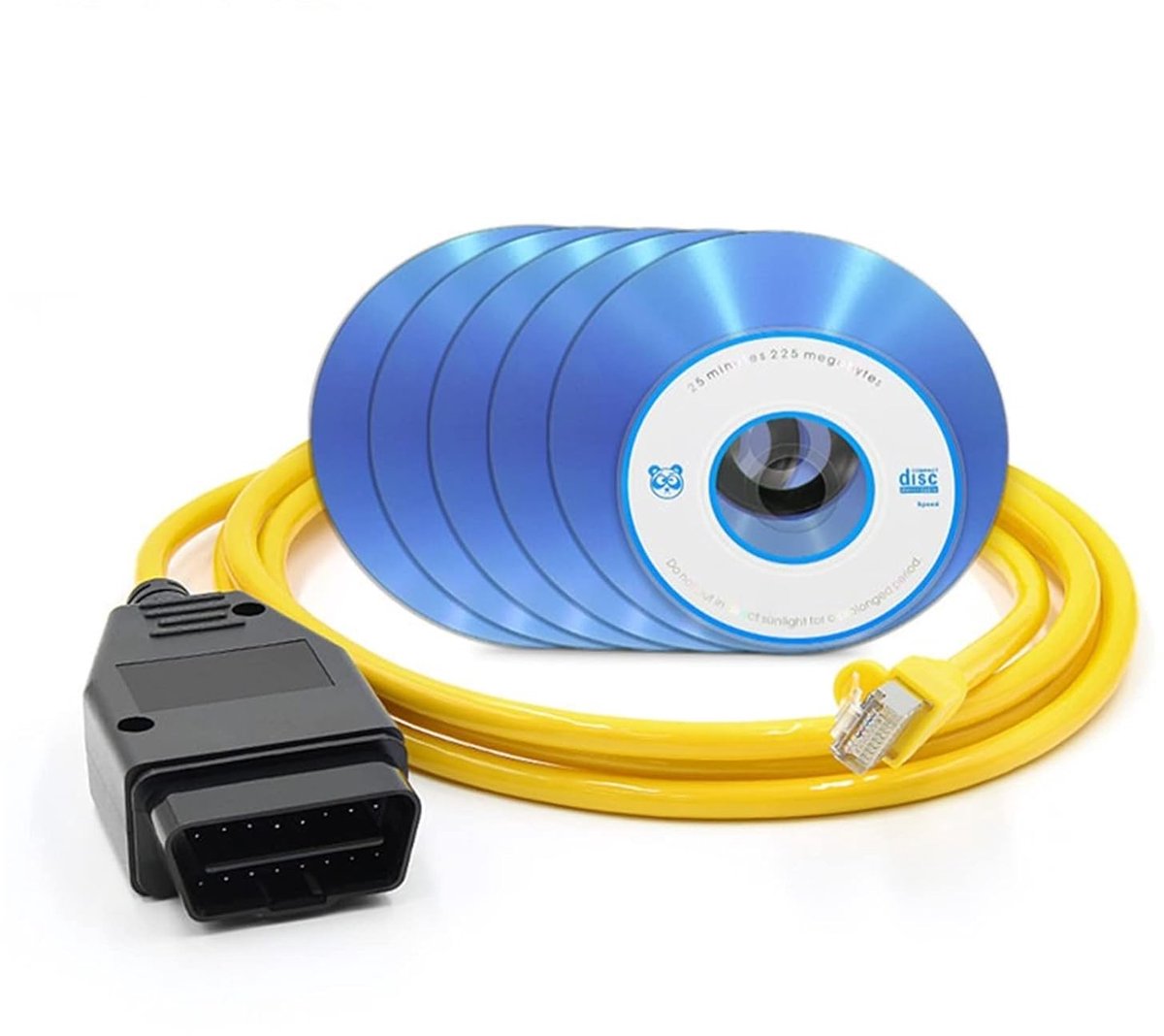 SnelShoppen - Enet Ethernet naar OBD Interface Kabel voor F-Serie, Geschikt voor Programmatuur en Gegevens, Inclusief Software, Hoogwaardige Beveiligi