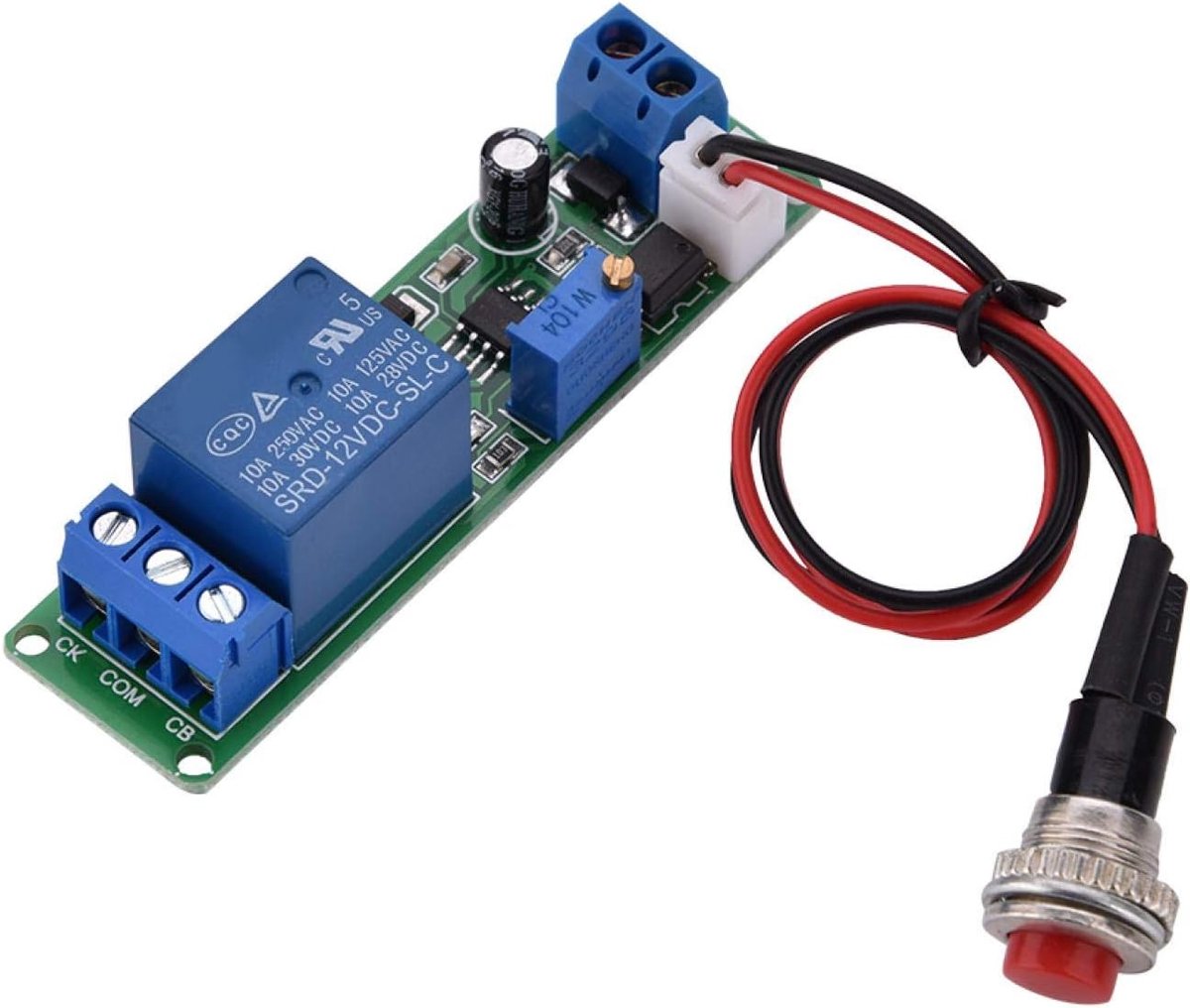 SnelShoppen - DC 12V Instelbare Timer Vertraagde Uitschakeling Module Tijdrelais Schakelaar 1~10sec, Betrouwbaar en Stabiel voor Elektrische Toepassin