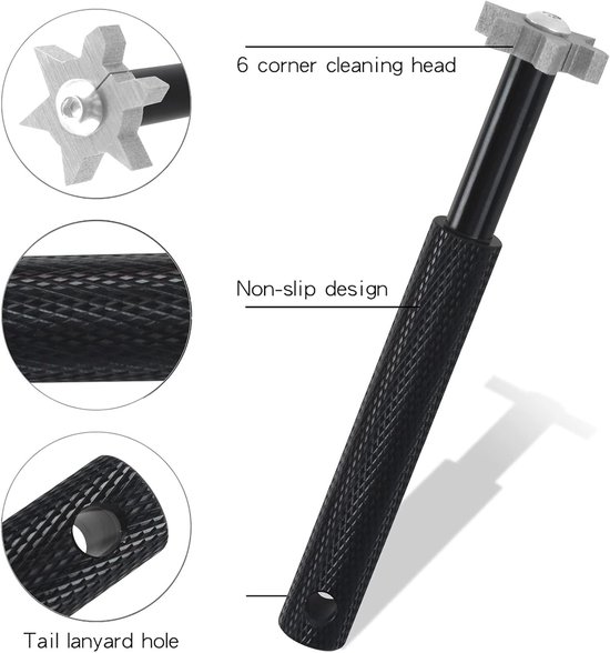 SnelShoppen - Golf Club Cleaner Tool Set - Professionele Golfclub Reinigingsset met Dubbele Borstel en 2 Groef Slijp Tools voor Verbeterde Balcontrole van Snelshoppen — afbeelding 2