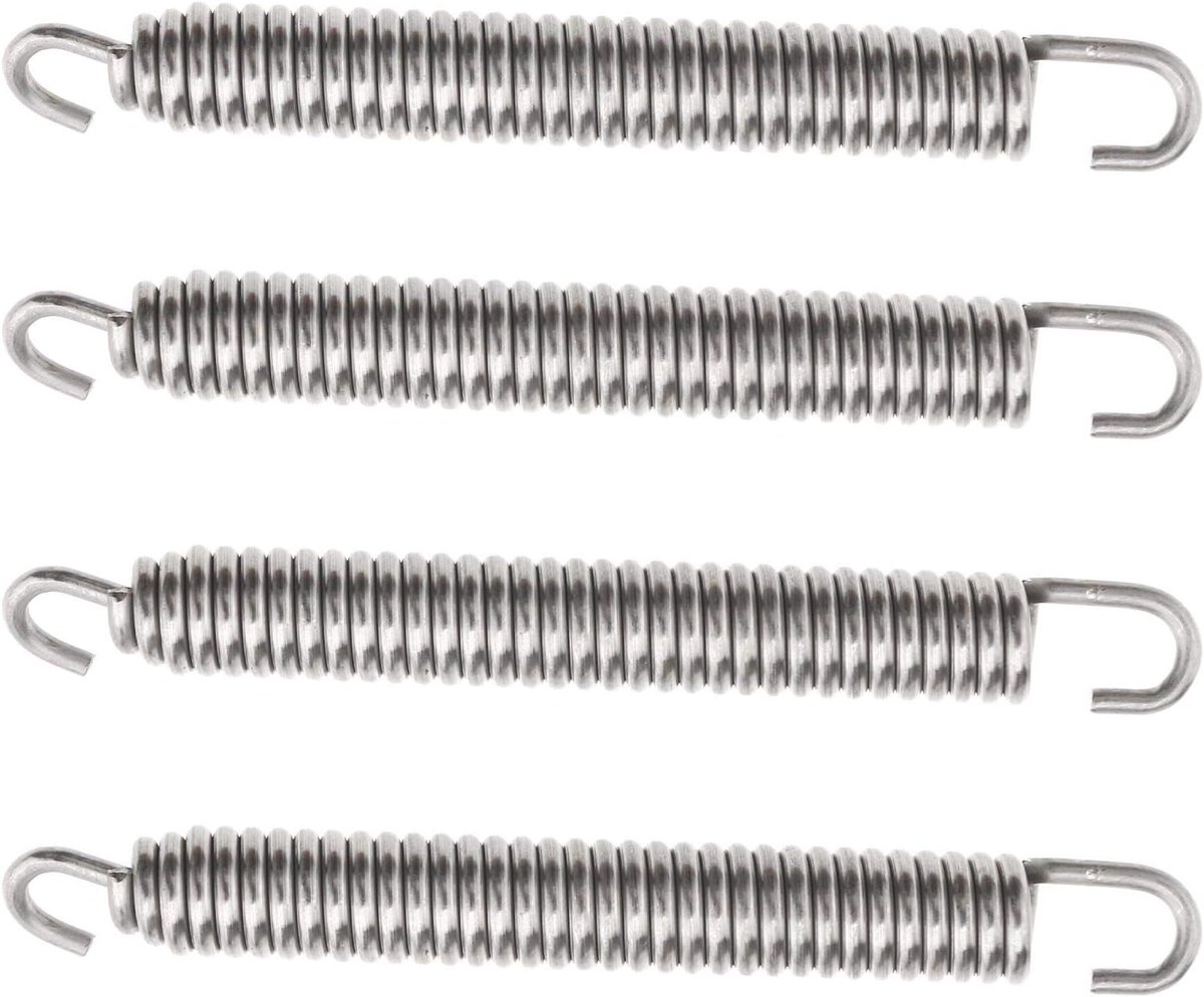 SnelShoppen - 4 Stuks Uitbreidingsveren Uitlaatveren Rotabele Assemblage Voor Motorfiets Scooter ATV 70x10mm RVS