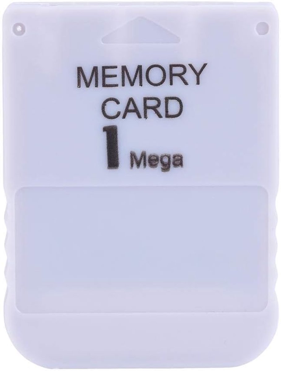 SnelShoppen - Memory Card voor PS1, 1MB Geheugenkaart, Draagbare Geheugenkaart voor PlayStation One Spellen, Wit, Plastic thumbnail 4