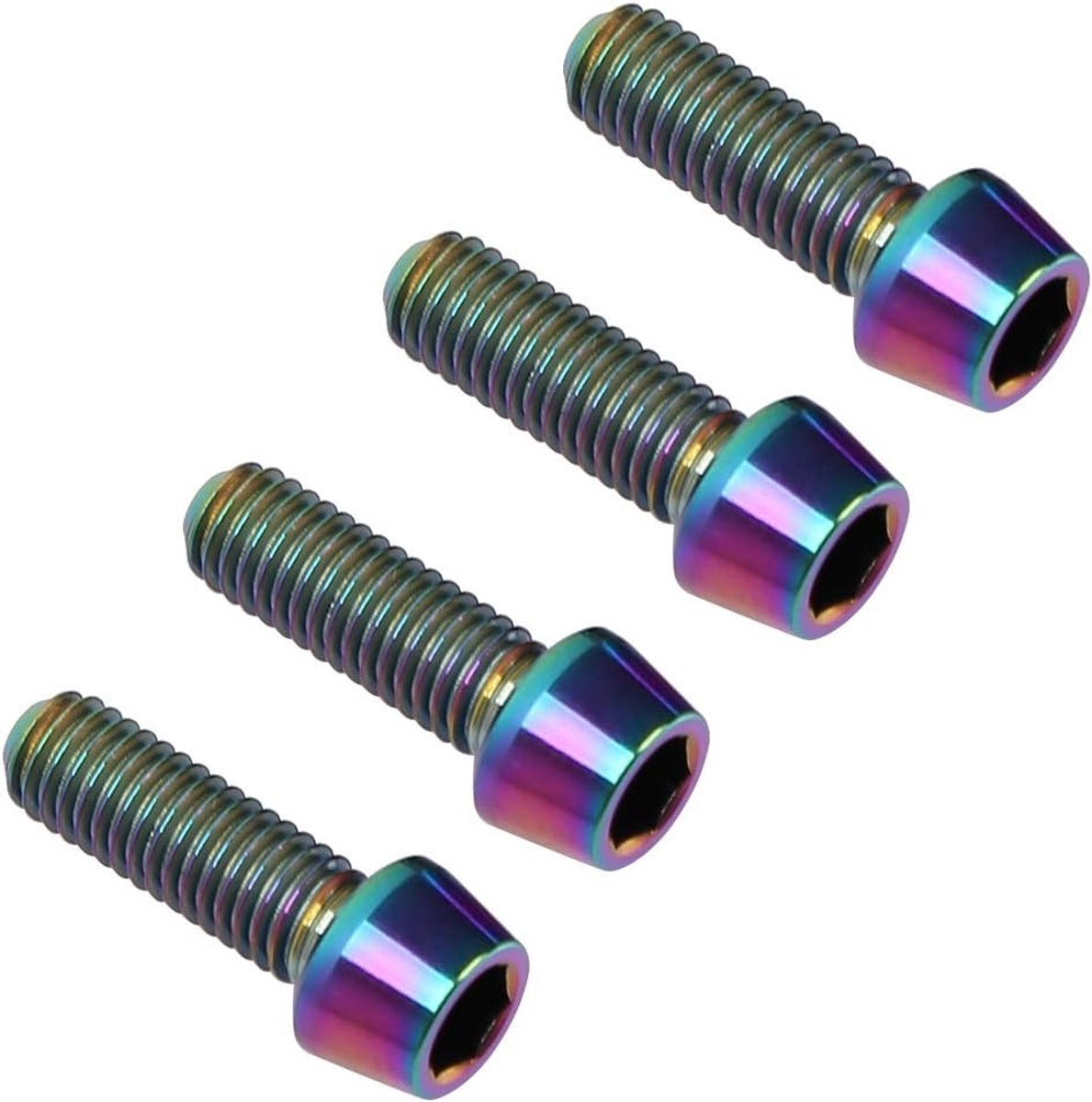 SnelShoppen - 4 Stuks Fiets Remschroeven Aluminium M5 * 15mm Mountainbike Stuurbevestigingsschroeven voor Zadelpen en Handvatten